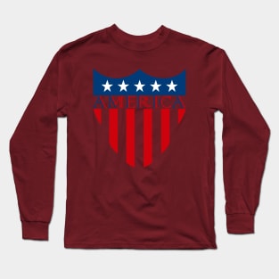 America Flag Vector Long Sleeve T-Shirt